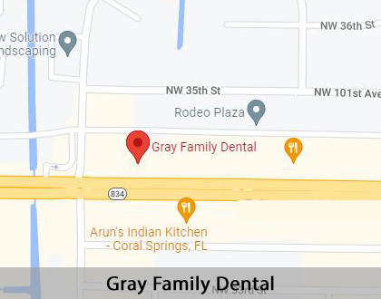 Map image for Emergency Dentist in Coral Springs, FL
